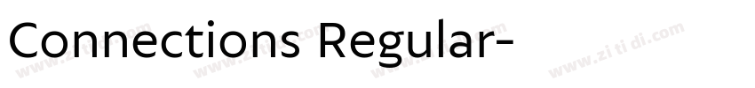 Connections Regular字体转换